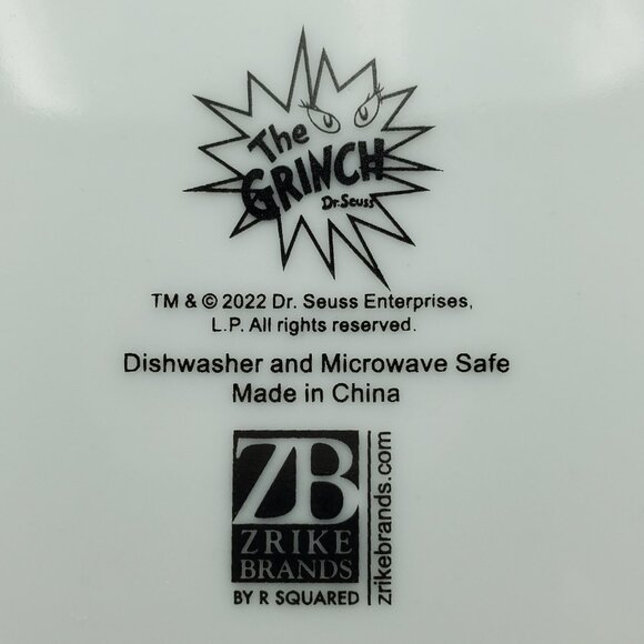 The Grinch Dr. Seuss Dinner Plate Holiday Cookie Plate Christmas Serving Plate - Picture 5 of 5